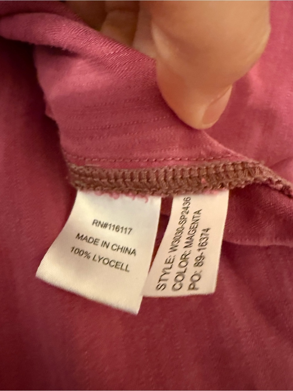 Overland Carly Lyocell Fray Hem Tunic Dress Womens Large Magenta Snap Front NWT - Picture 7 of 10